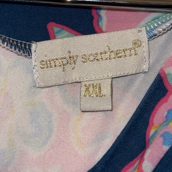 Simply Southern Blue and Pink Mini Dress - Picture 6 of 8